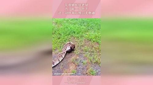 花蟒吃瓜,瓜田里的神秘食客